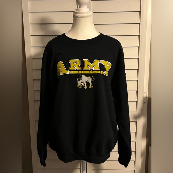 United States Army Sweatshirt Size Large Adult Black Crewneck Logo Vtg Gym - Picture 1 of 7